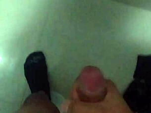 i jerk off quick in the bathroom