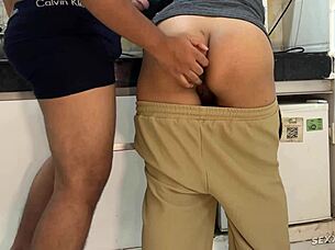 Seduced dream milf for rough kitchen fuck cumshot 🔥🍑