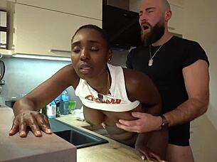 busty ebony hotwife offers pussy dinner creampie zaawaadi