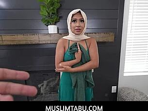 Binky beaz teases neighbor into fucking hijab teen