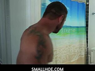 Sadie Pop tiny latina teen meets Sergeant Miles encounter