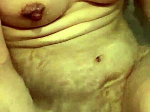 wife slowly washes body in bath, i grope her nipples before sex