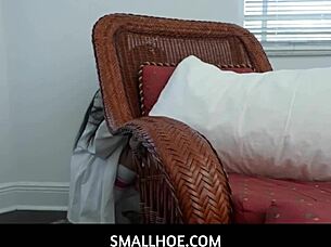 Sadie Pop tiny latina teen meets Sergeant Miles encounter