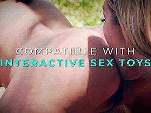 Petite blonde Haley Reed sneaks passionate sex with girlfriend Freya Parker