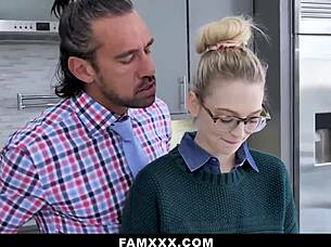 blonde teen obeys stepdad rules riding cowgirl missionary taboo pov