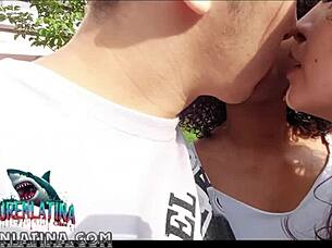 girlfriend films me banging her horny latina stepmom in threesome