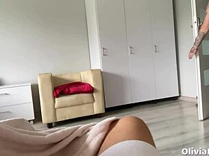 stepmom preps party outfit while i secretly jerk off to her big tits