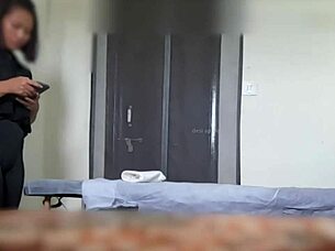 massage babe hesitates on cock handjob but ends up convinced 😏💦