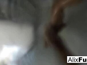 blonde pornstar alix lynx showers nude post sex solo