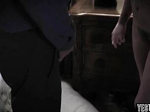 petite brunette teen bent over for rough doggystyle pounding