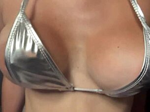 Italian big tits milf artemisia bounces her naturals for camera!