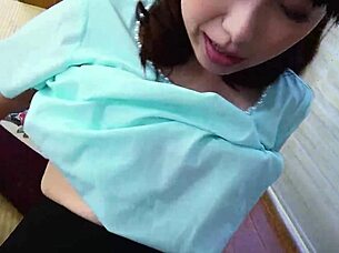 Young Japanese beauty tempts into uncensored raw creampie pounding.