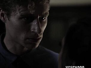 petite brunette teen bent over for rough doggystyle pounding