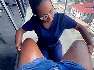 young latina petita bent over for huge cock doggystyle pounding