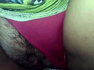 he rubs cock on pussy then fucks her hard for creampie