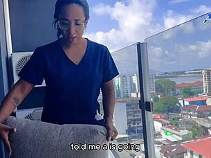 young latina petita bent over for huge cock doggystyle pounding