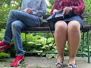 horny mature bbw flashes curvy ass pantyhose secrets outdoors