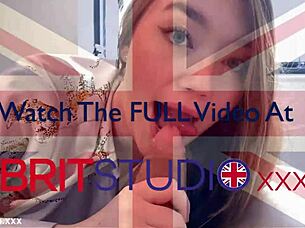 Hot British Teen Eats Massive Cum Load!