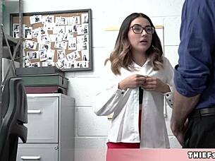 uhh cute shoplifter teen caught stealing lingerie gets fucked...