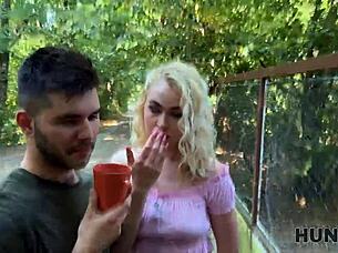 Hunt4k Blonde Facesits Hunter in Outdoor Doggy Style