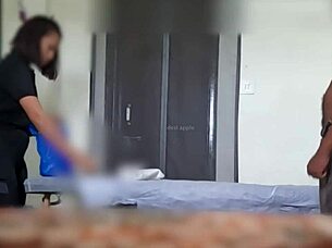 massage babe hesitates on cock handjob but ends up convinced 😏💦