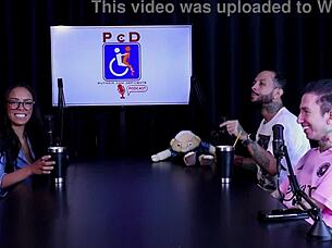 morena teases with big beautiful tits after bisexual booze confession alice vasconcelos in sheer red