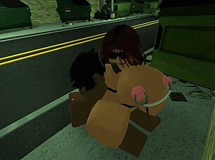 roblox slut wanders wrong hood for rough monster bbc cheating pounding!