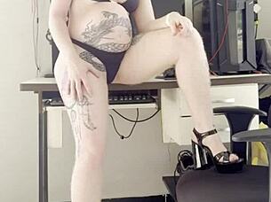 pregnant exotic curly redhead's horny pussy craves big black cock fisting