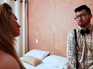 i catch him sniffin my wet panties it turns me on so much i fuck his big cock hard karen sleent