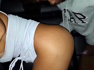 i gave neighbor a ride then fucked her big pussy backseat