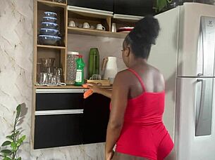 in broad daylight my husband wants to fuck my pussy while i tidy the house and i gave it to him good in the kitchen