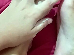 Creamy foot massage fetish sliding over every toe sensually