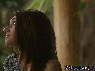 Hey babe, this kinky fetish teen's feet get licked during her wild masturbation session 👅😈