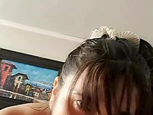 i make my young lover cum with my big tits