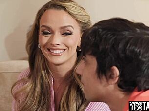 big boobs milf motivates horny teen job