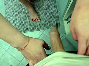 pov stepbro spies italian redhead then bangs her bathroom style