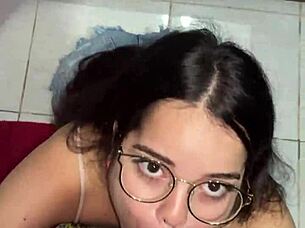 Debora Mendes sloppy pov blowjob on Wellington Ribeiro mirror ass reflection facial 😍 completo sheer