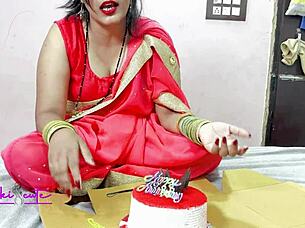 Anniversary cake leads to intense bent over fuck