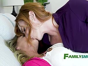 mommy milf moans in taboo group lesbian 4some 😏👅