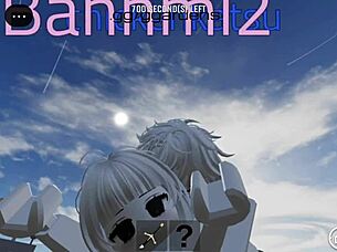 cute roblox girl bends over for my monster cock quickie