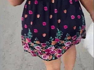 Guy hunts busty mature latinas flashing big asses on public streets