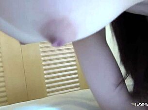 babe with small tits sucks cock and rides wet pussy hard