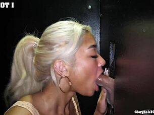 gia returns for gloryhole cumshot swallow and face blast