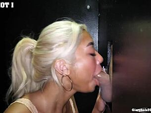 gia returns for gloryhole cumshot swallow and face blast