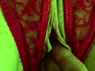 my shaved pussy drips wet in red thong panties