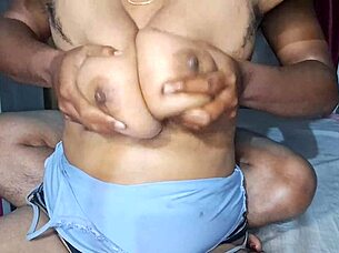 hot indian bhabhi moans during big oiled boobs massage babe