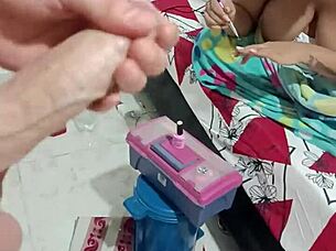 masturbating while wife does her nails