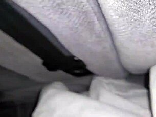 white blonde girlfriend gags on big black cock swallows nut