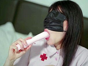nurse in crotchless stockings squirts huge tits 😜💦