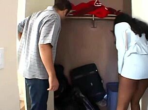 Black MILF Nyomi Banxxx joins wild threesome anal pounding